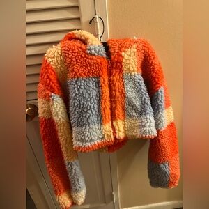 Vibrant Sherpa Puffer Jacket